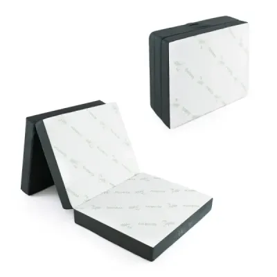 Skladací matrac hrúbky 10 cm 3-násobný skladací matrac 193 x 80 x 10 cm Biela a sivá
