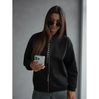 Zateplená bunda bomber MODA2158  čierna