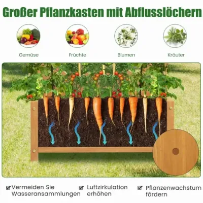 Záhradný záhon s výškou 180 cm s mriežkou a drenážnymi otvormi Orange