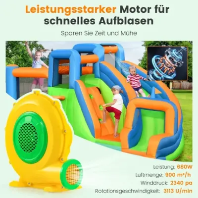 680W nafukovací ventilátor s rukoväťou a zemnými hrotmi Radiálny ventilátor