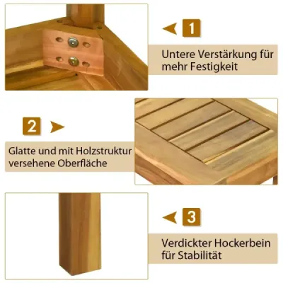 Vonkajšia lavička Rustikale Holzbank 132 x 34 x 43,5 cm Teak
