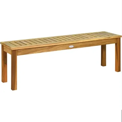 Vonkajšia lavička Rustikale Holzbank 132 x 34 x 43,5 cm Teak