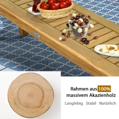 Vonkajšia lavička Rustikale Holzbank 132 x 34 x 43,5 cm Teak
