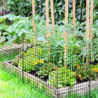 5 kusov Dekoratívny kovový záhradný plot Krajinný plot 98 cm vysoký čierny