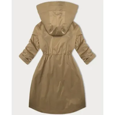Dámska bunda s vyhrnutými rukávmi LHD MODA4591 béžová