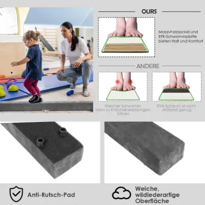 2.1M Balance Beam Gymnastický tréning Skladacá odolná kladina fitness Grey
