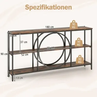 Konzolový stolík s 3 úrovňami v štýle polovice storočia Konzolový stolík s 3 úrovňami v štýle polovice storočia