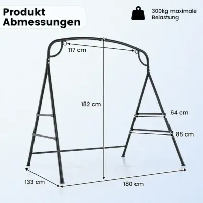 Hojdací rám s 2 možnosťami zavesenia Rám pre Nest Swing Black