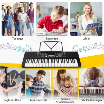 Klávesové piano pre začiatočníkov so 61 klávesmi Digitálne piano s 300 tónmi