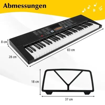 Klávesové piano pre začiatočníkov so 61 klávesmi Digitálne piano s 300 tónmi