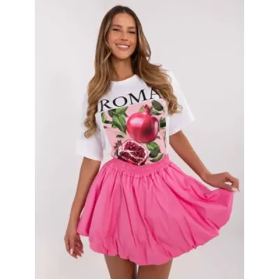 Mini bomber sukňa s gumičkou MODA2547 ružová