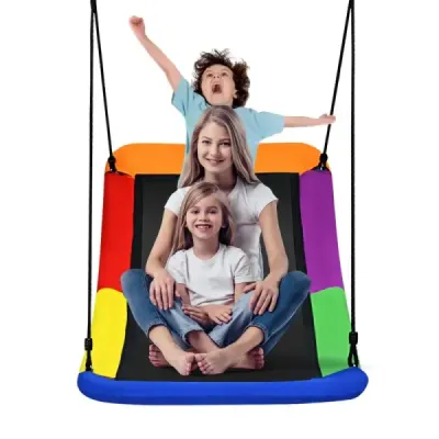Hojdačka na strome Hojdačka pre viac detí Záhradná hojdačka pre deti 83 x 155 cm Farebná