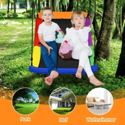 Hojdačka na strome Hojdačka pre viac detí Záhradná hojdačka pre deti 83 x 155 cm Farebná