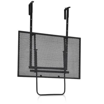 Závesná železná polica s 5-stupňovým nastavením výšky 60,5 x 48 x 61,5-82,5 cm čierna