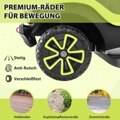 Licencované autíčko 3 v 1 Volkswagen Detské autíčko s trojcestne nastaviteľnou rukoväťou na tlačenie 96 x 40 x 93 Zelená