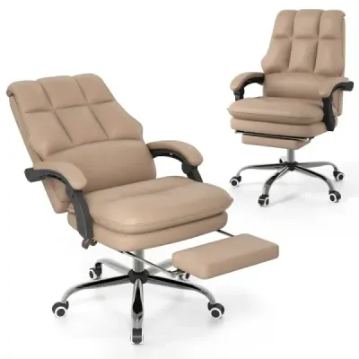 Ergonomická kancelárska stolička s výsuvnou opierkou na nohy Kancelárska stolička Kávová stolička