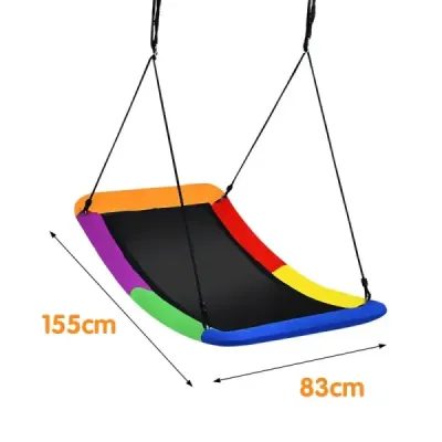 Hojdačka na strome Hojdačka pre viac detí Záhradná hojdačka pre deti 83 x 155 cm Farebná