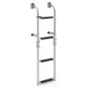Skladací 3-stupňový rebrík s robustnými PVC stupňami a podlahovým adaptérom a príchytkami 27,5 x 13 x 90 cm
