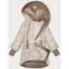 Prošívaná bunda s ozdobnými žebrovanými lemy S'West MODA8345BIG camel