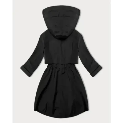 Dámská jarní bunda bez zateplení plus size MODA9257 černá Dámská jarní bunda bez zateplení plus size MODA9257 černá