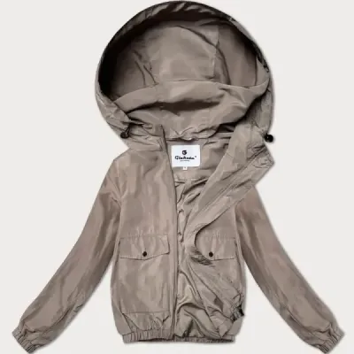 Dámska tenká bunda MODA8017 tmavo béžová