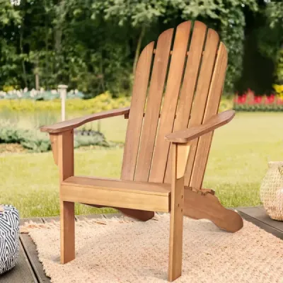 Záhradné kreslo Adirondack Záhradné kreslo Záhradný nábytok na terasu Biela/prírodná/sivá-prírodna