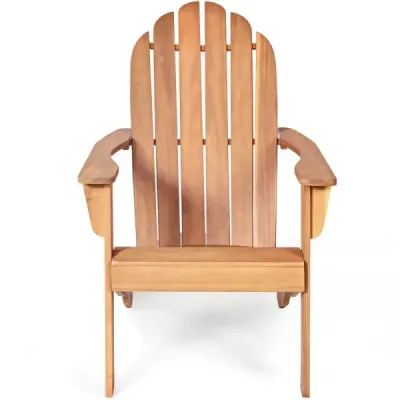 Záhradné kreslo Adirondack Záhradné kreslo Záhradný nábytok na terasu Biela/prírodná/sivá-prírodna