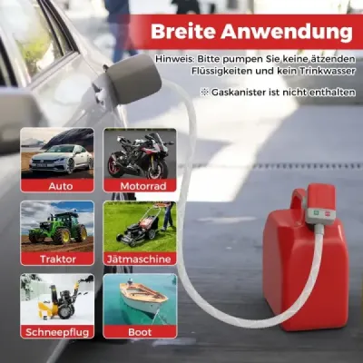 Palivové čerpadlo so senzorom Auto-Stop a 3-veľkými adaptérmi Elektrické palivové čerpadlo