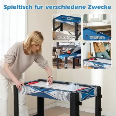 6 v 1 hrací stôl Muti Stolný futbal s basketbalom Biliard Stolný tenis Vzdušný hokej Shuffleboard