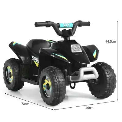 Elektrické auto pre deti elektrická detská štvorkolka detská motorka 73 x 40 x 44,5 cm čierna