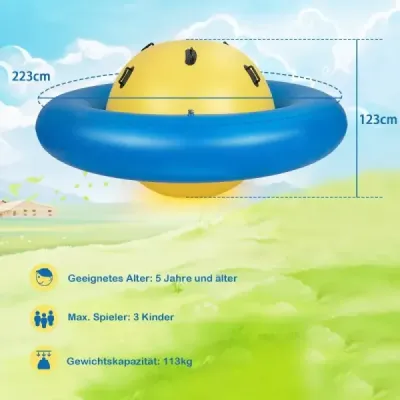 Nafukovacia kopulovitá hojdačka pre kotúľanie, nakláňanie a lezenie a skákanie Detská hojdačka žltá + modrá