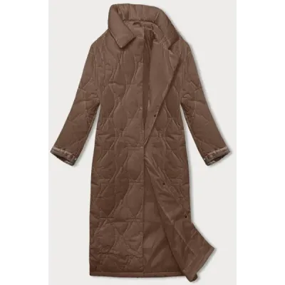 Dámsky kabát oversize MODA3177 hnedý Dámsky kabát oversize MODA3177 hnedý