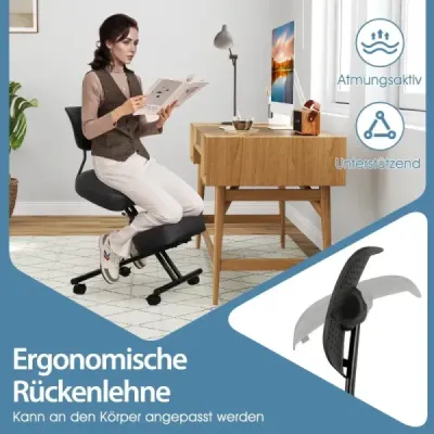 Ergonomická stolička na kľačanie so šikmým sedadlom na úľavu od bolesti Ortopedická kancelárska stolička