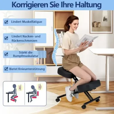 Ergonomická kolenná stolička s nakloneným sedadlom na úľavu od bolesti Ortopedická kancelárska stolička